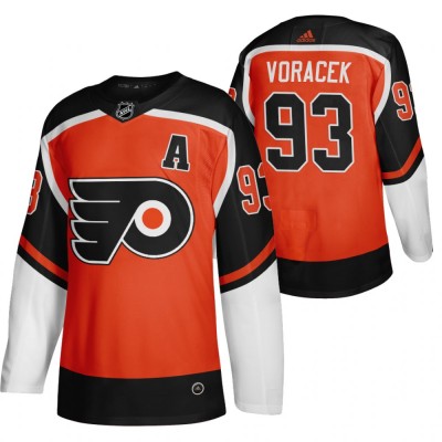 Philadelphia Philadelphia Flyers #93 Jakub Voracek Orange Men's Adidas 2020-21 Reverse Retro Alternate NHL Jersey